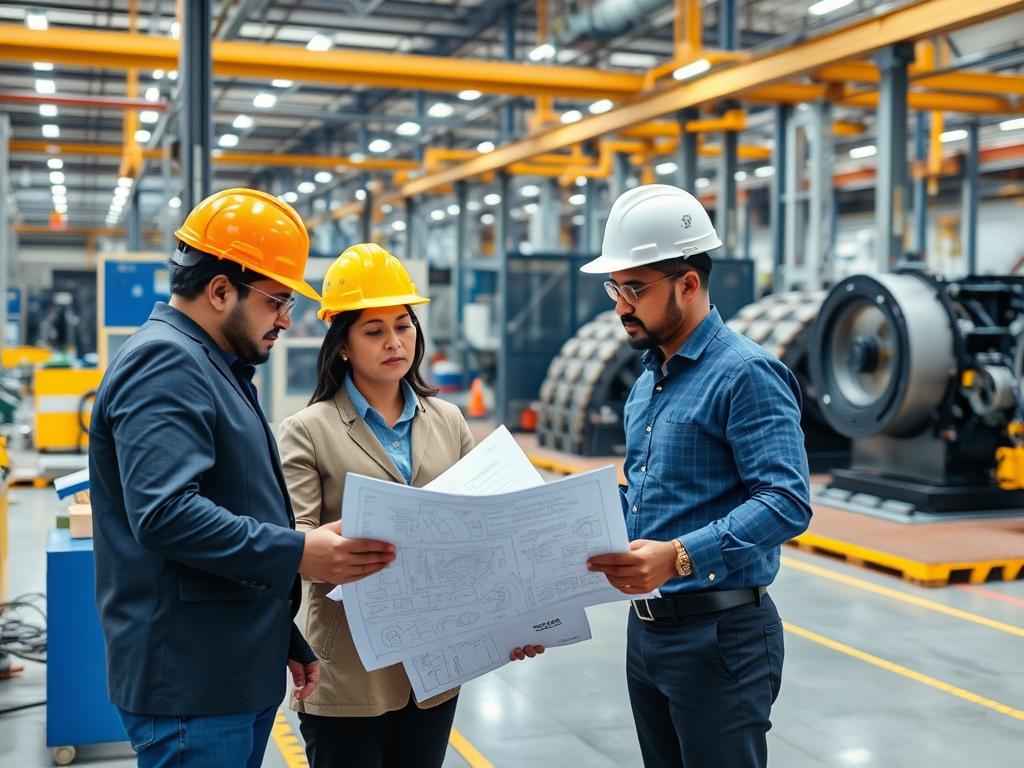Engineering professionals at a manufacturing facility in Mumbai
